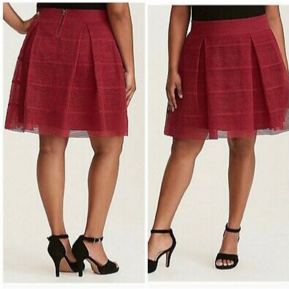 torrid Dresses & Skirts - Torrid Striped Sheer Flared Skirt Women's Size 0 (Large)